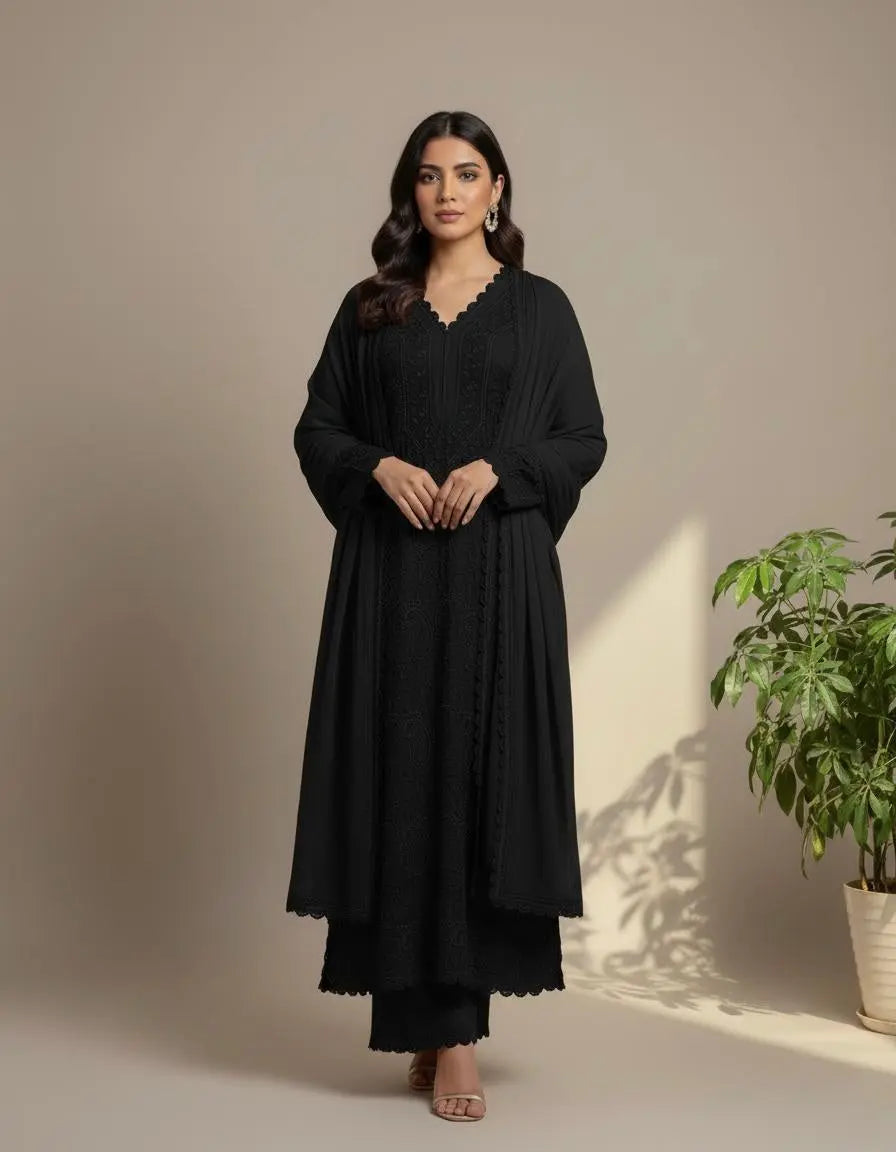 Trending Chikankari Kurti Palazzo Set