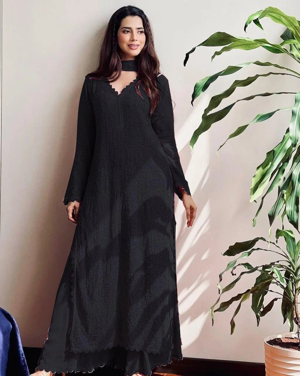 Trending Chikankari Kurti Palazzo Set