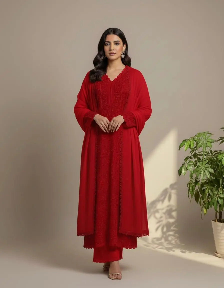 Trending Chikankari Kurti Palazzo Set