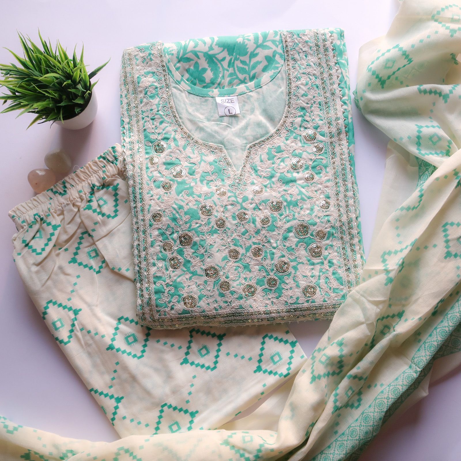 Turquoise Sequin Suits