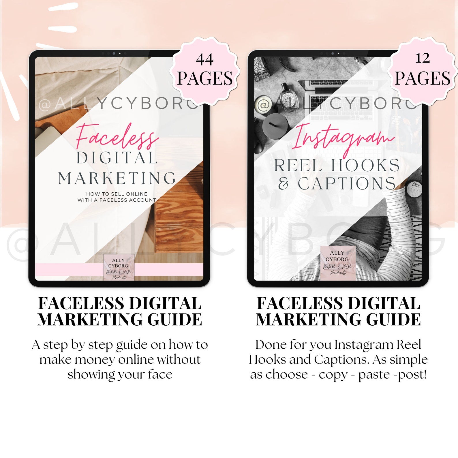 FACELESS Digital Marketing Guide Bundle Master Resell Rights Private Label Rights PLR MRR Digital Products Digital Products Resell Rights