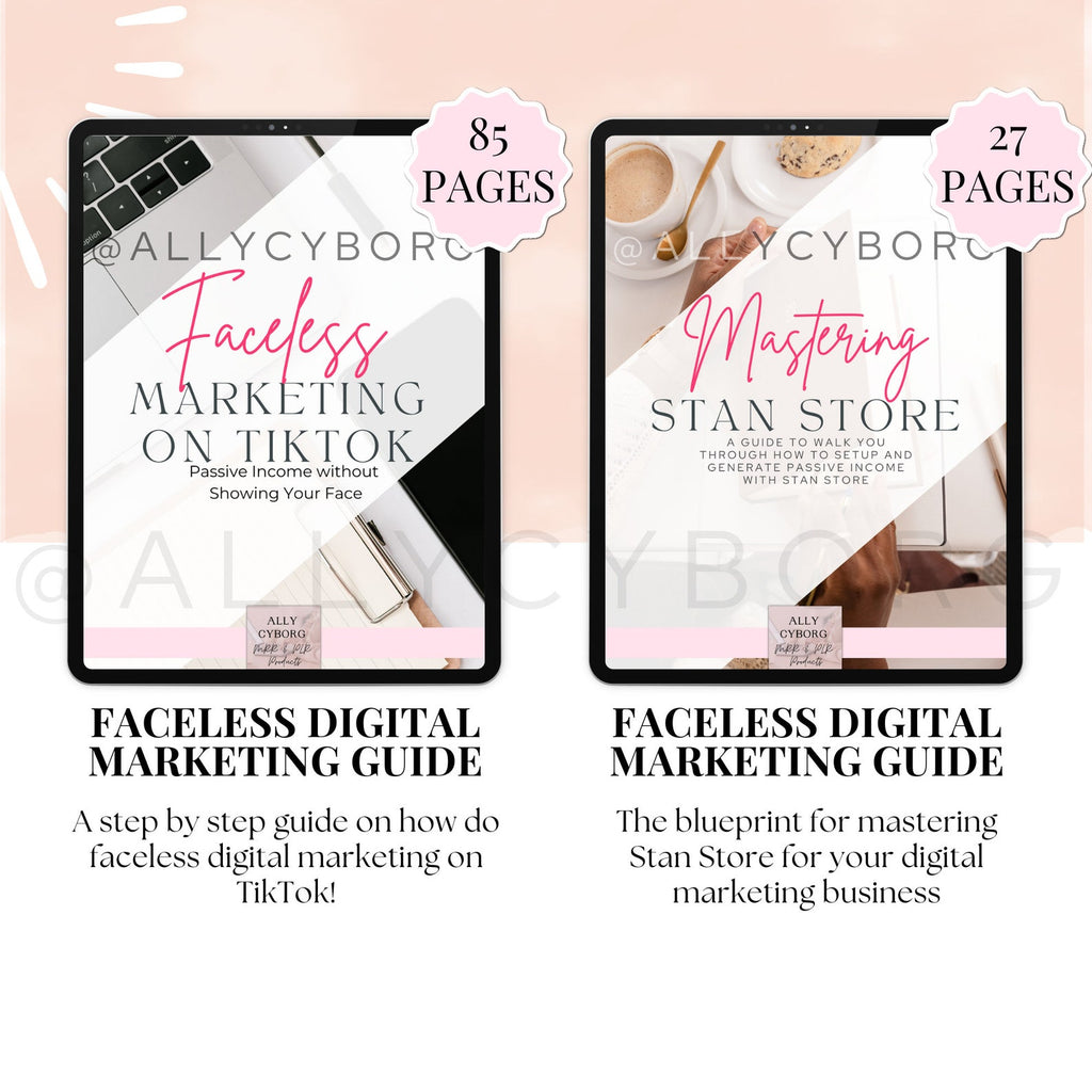 FACELESS Digital Marketing Guide Bundle Master Resell Rights Private Label Rights PLR MRR Digital Products Digital Products Resell Rights
