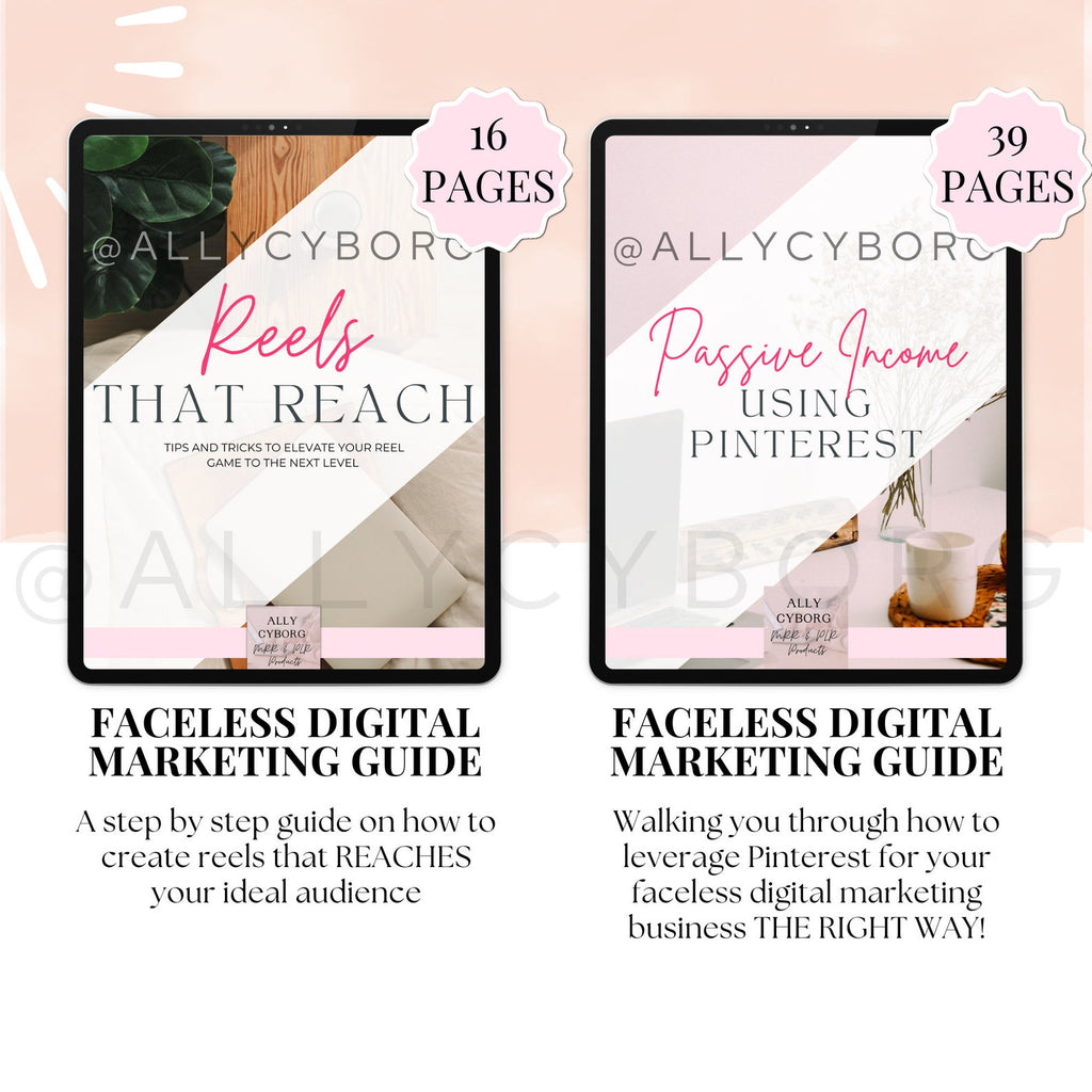 FACELESS Digital Marketing Guide Bundle Master Resell Rights Private Label Rights PLR MRR Digital Products Digital Products Resell Rights