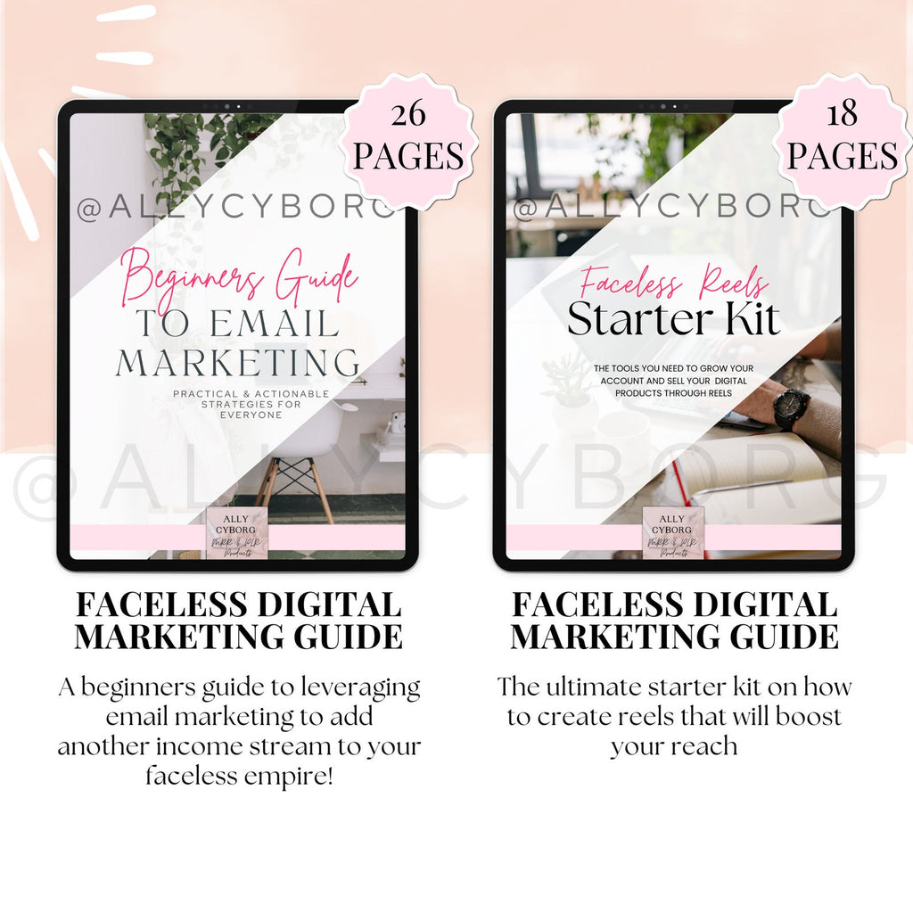 FACELESS Digital Marketing Guide Bundle Master Resell Rights Private Label Rights PLR MRR Digital Products Digital Products Resell Rights