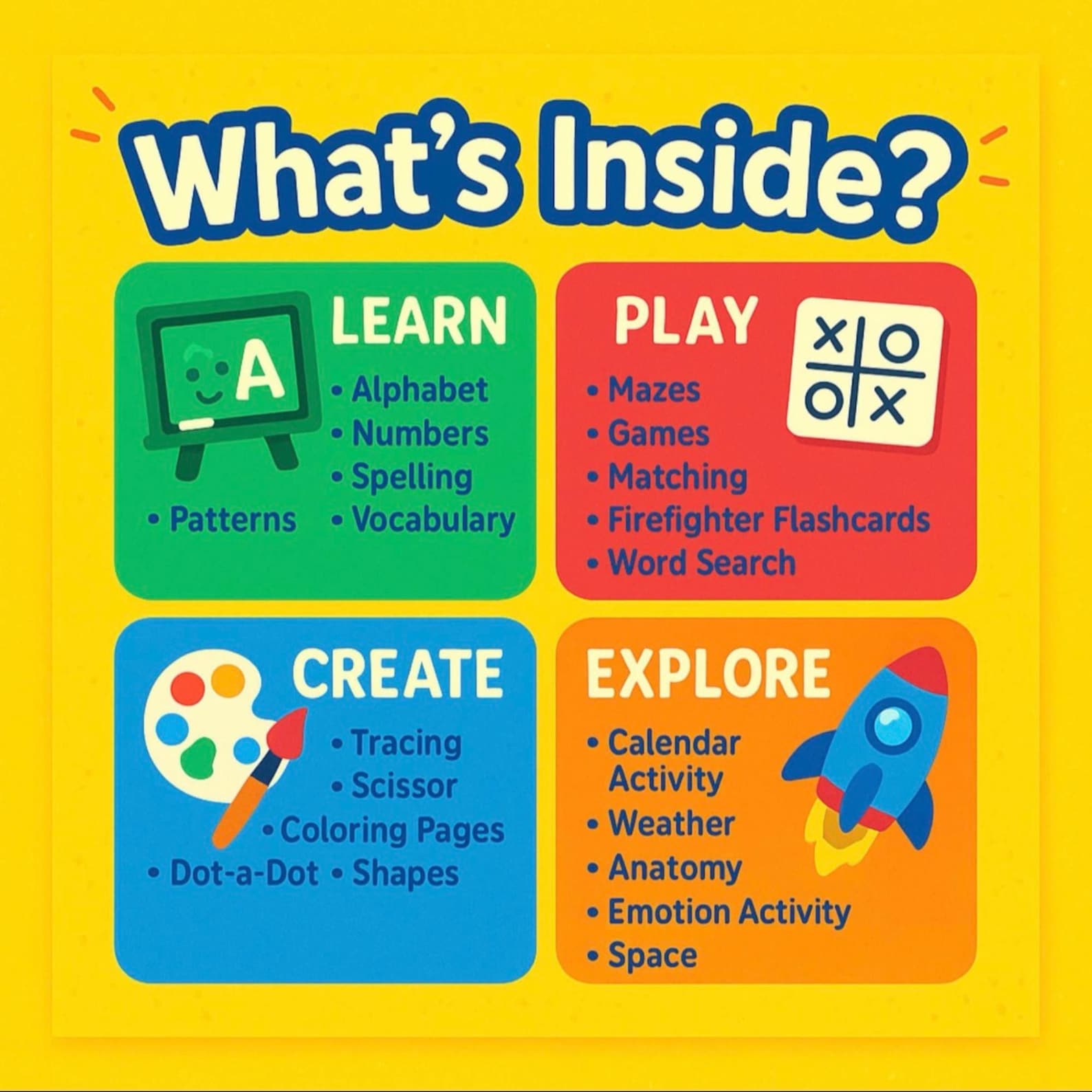 Kids Learning Activities Bundle Homeschool Printables (PLR & MRR)