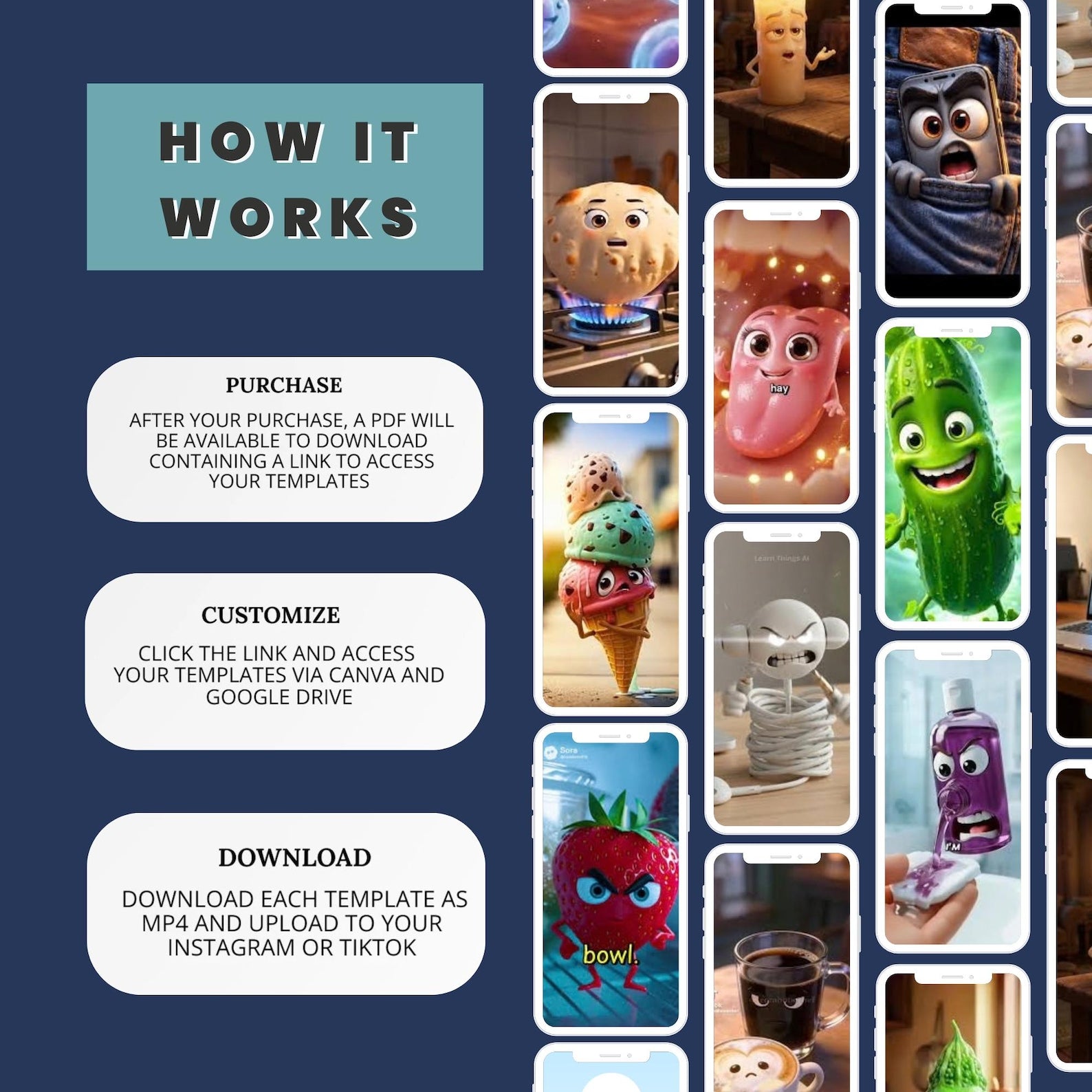 1200+ AI Talking Object Videos | Viral Reels Bundle PLR MRR | Faceless Content Pack for TikTok, Instagram Reels & YouTube Shorts
