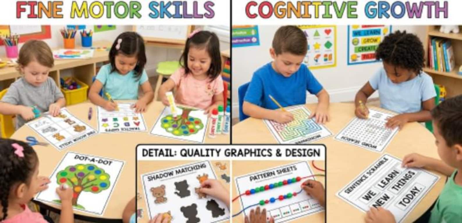 35,000 Kids Worksheet Bundle | Printable Worksheets & Activities | Canva Templates | Homeshool | Pre K