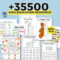 33500 Educational Kids Resources Bundle PLR, Kids Learning Bundle, Classroom Activities, digital product DFY master resell right